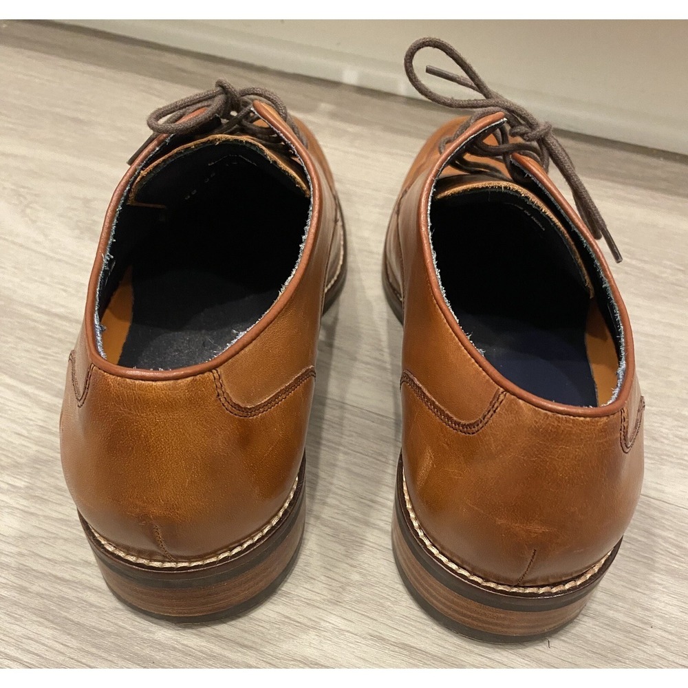 Cole Haan Mens Lenox Hill Split Toe Oxford Leather Shoes C11629 British Tan 10.5 - Picture 4 of 10